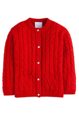 Little English Classic Cashmere Blend Cardigan Red