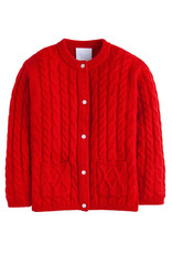little english Red Classic Cashmere Blend Cardigan