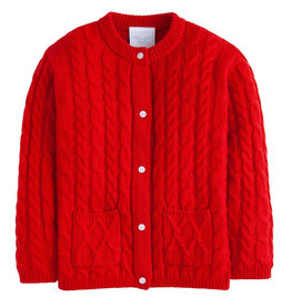 little english Red Classic Cashmere Blend Cardigan