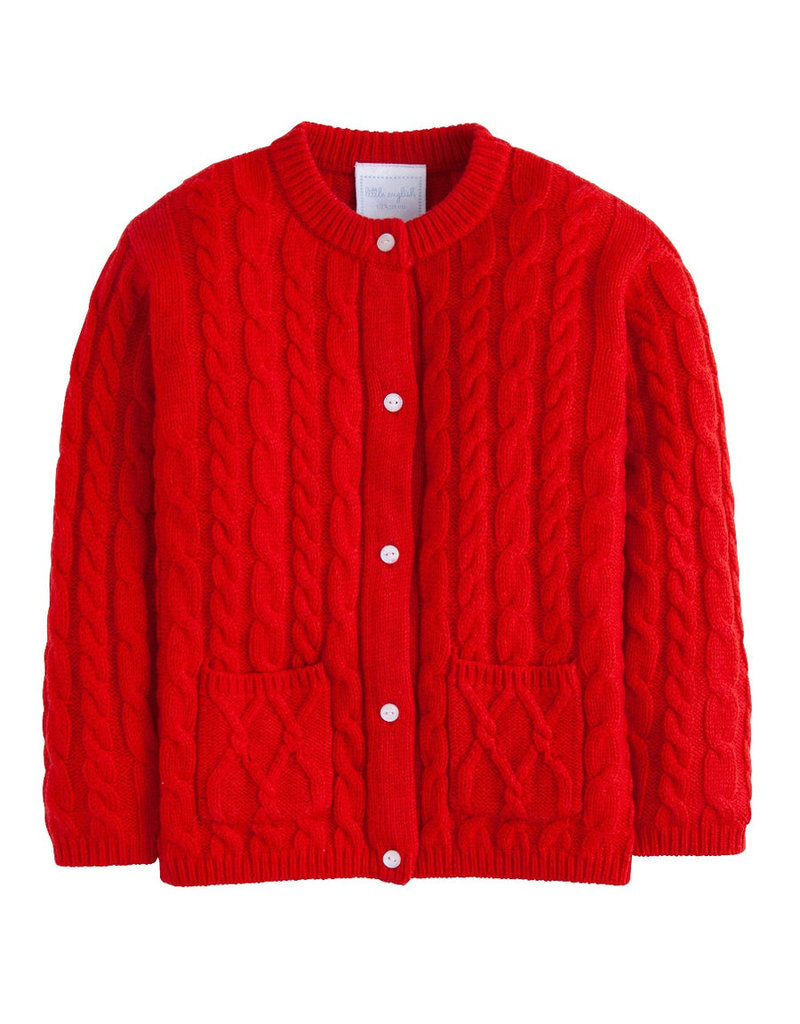 Little English Classic Cashmere Blend Cardigan Red
