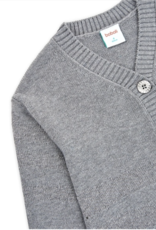 Boboli Grey Knit Cardigan w/Metallic Detail