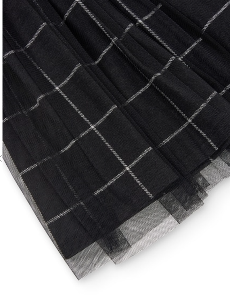 Boboli Black Faux Leather and Knit Dress