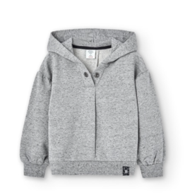 Boboli Grey Hooded Sweatshirt w/Sparkle Fabric