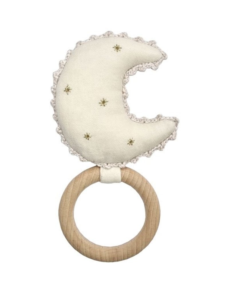 Cotton Moon Ring Rattle