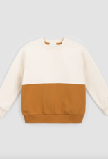 miles the label Dijon Color Block on Creme Sweatshirt