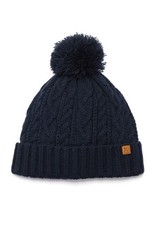 Classic Cable Knit Hat in Navy