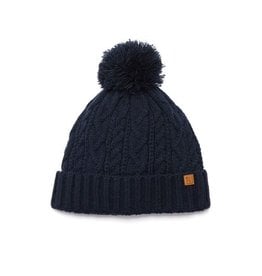 Knit Hat Classic Cable in Navy