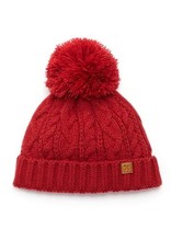 Classic Cable Knit Hat in Red