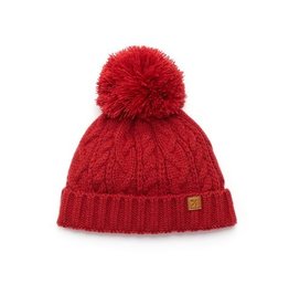 Knit Hat  Classic Cable in Red