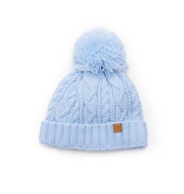 Knit Hat Classic Cable Sky Blue
