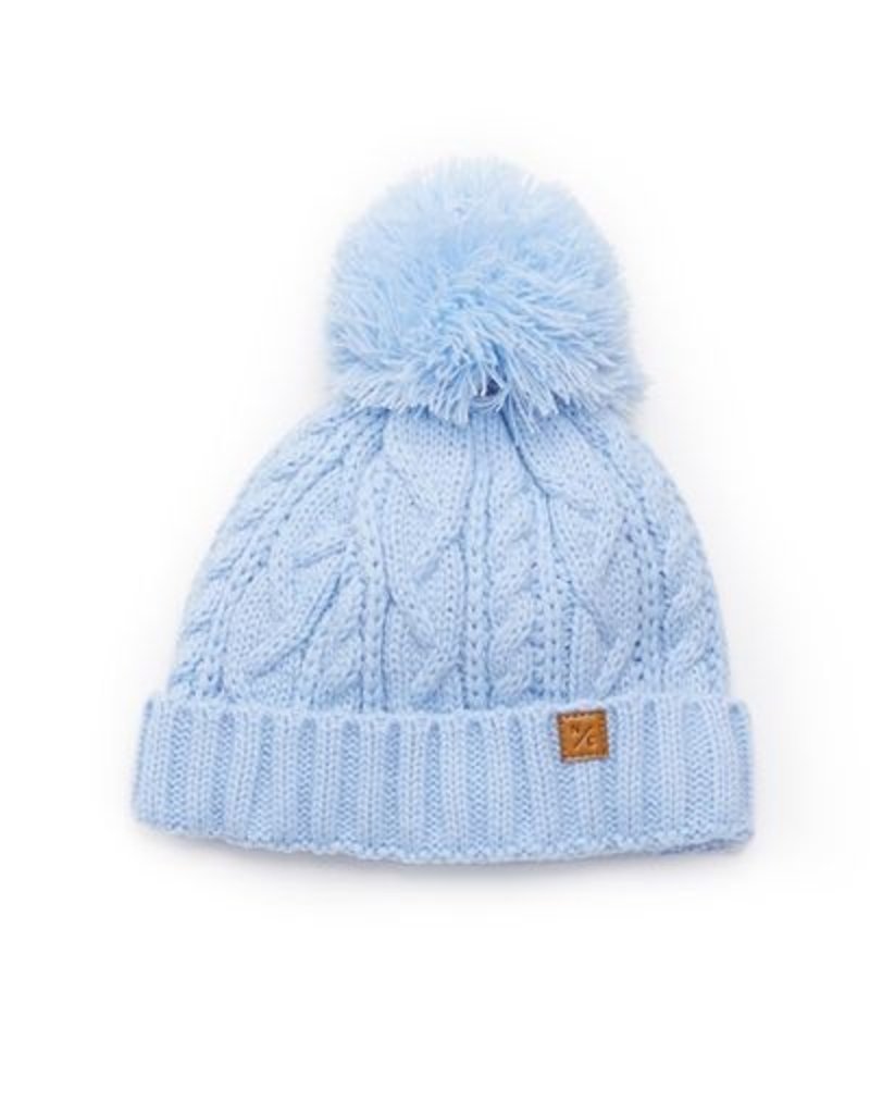 Classic Cable Knit Hat Sky Blue