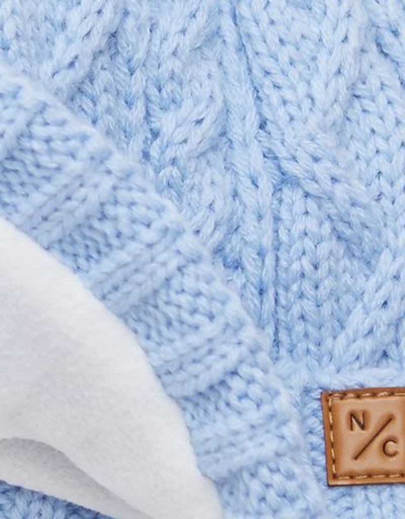Classic Cable Knit Hat Sky Blue