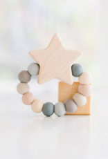Bannor Toys Riverbed Star Charm Wood/Silicone Teething Toy