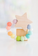 Bannor Toys Lucky Charm Star Charm Wood/Silicone Teething Toy
