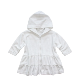 Florence Eiseman SALE Hooded Coverup w/Tiers White