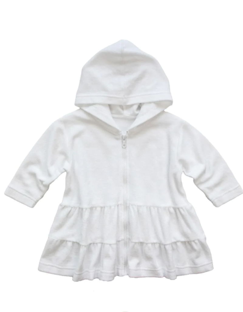 Florence Eiseman Hooded Coverup w/Tiers White