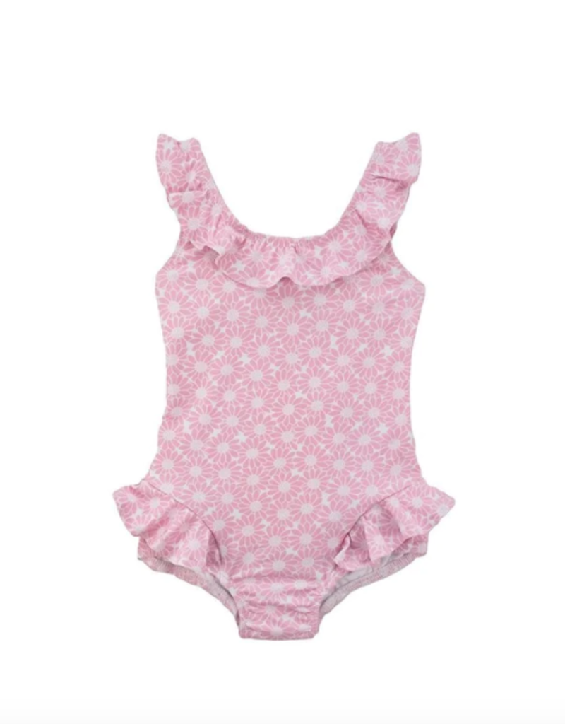 Florence Eiseman Floral Print Swimsuit Pink/White