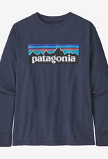 Patagonia Boys L/S Regen Organic Cotton Tee P-6 Logo Nena