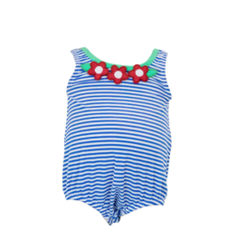 Florence Eiseman SALE Infant Stripe Seersucker Swimsuit w/Flower