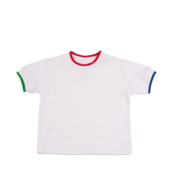 Florence Eiseman White T-Shirt With Multi Tipping