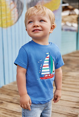 Mayoral Blue S/S T Shirt w/Sailboat