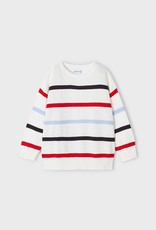 Mayoral Boys White Striped Sweater