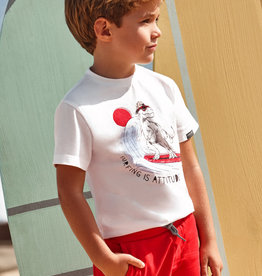 Mayoral Dino Surfer Tee w/Red Shorts Set