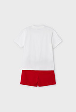 Mayoral Dino Surfer Tee w/Red Shorts Set