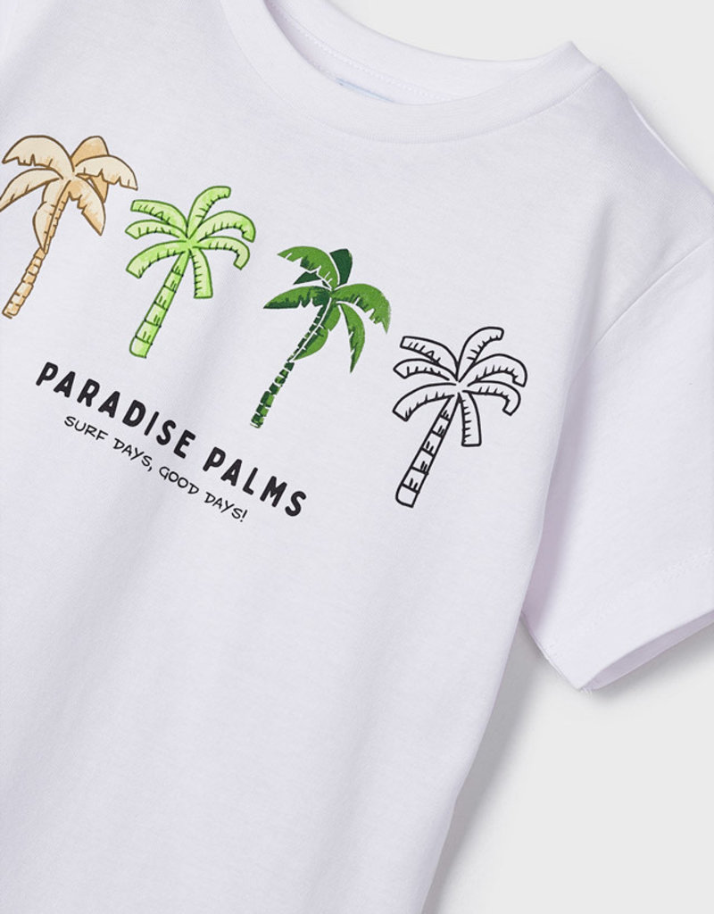 Mayoral Paradise Palm White S/S T Shirt