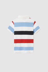 Mayoral Red White Blue Stripe S/S Polo
