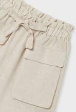 Mayoral Cream Linen Shorts