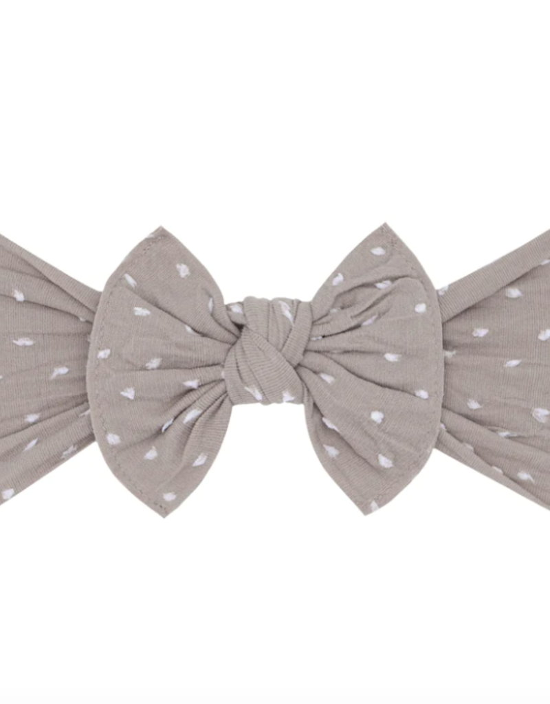 Baby Bling Bow Patterned Shabby Knot Mushroom White Dot