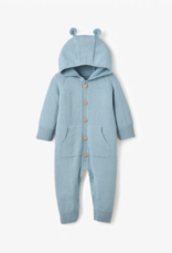Elegant Baby Blue Hooded Jumpsuit