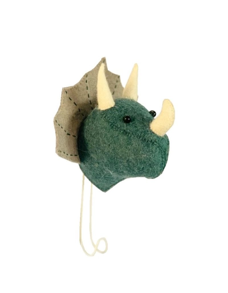 Fiona Walker England Blue Triceratops Head Coat Hook