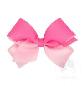 Wee Ones Bow Med Ombre Hot Pink