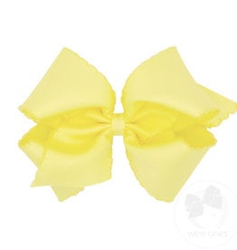 Wee Ones Bow King w/Moonstitch Lt Yellow