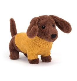 Jellycat Sweater Sausage Dog Yellow