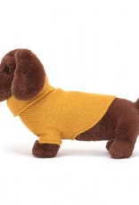 Jellycat Sweater Sausage Dog Yellow