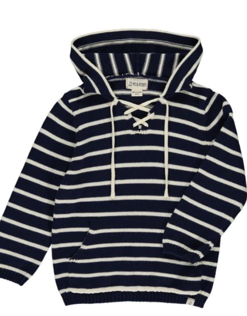 Me & Henry CATAMARAN Hooded Sweater Navy Stripe