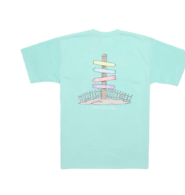 Properly Tied SALE Beach Sign S/S Tee Seafoam