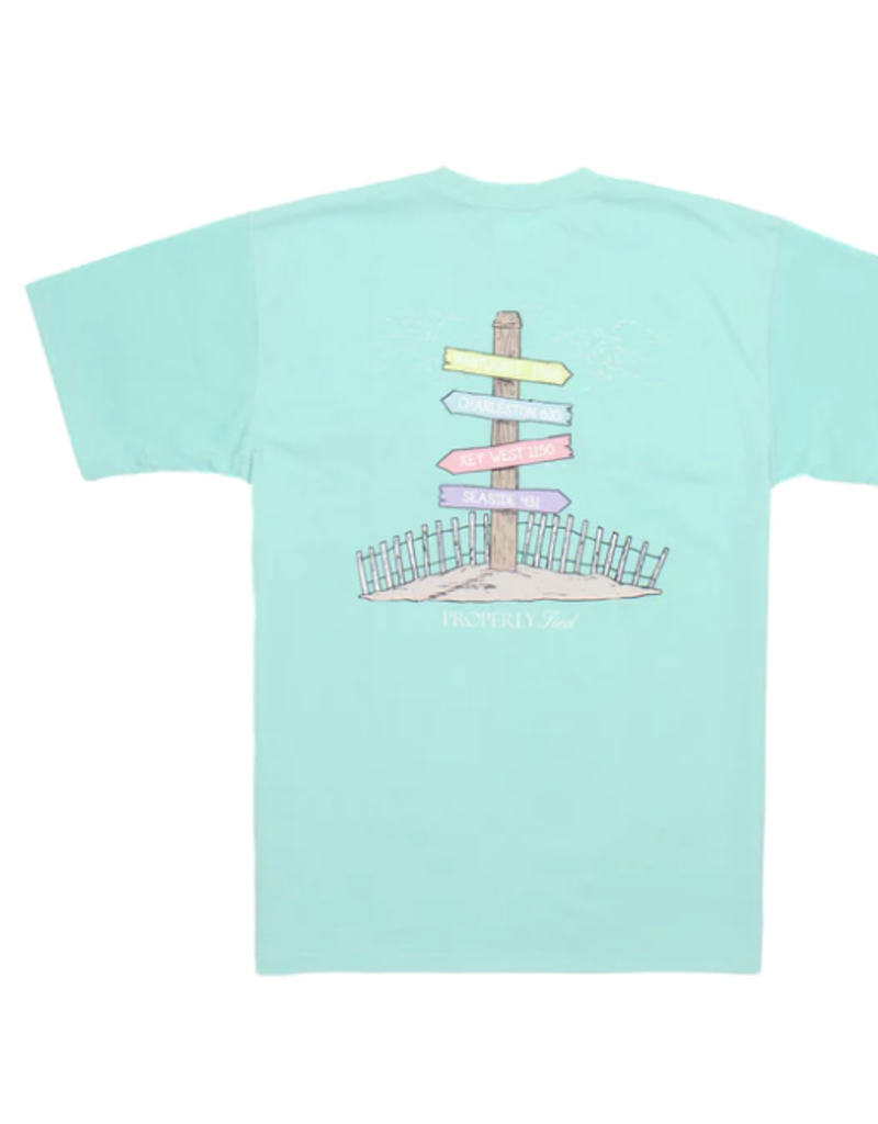 Properly Tied Beach Sign S/S Tee Seafoam