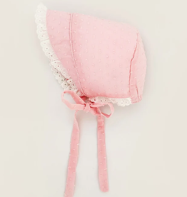 Huggalugs SALE Pink Clip Dot Bonnet