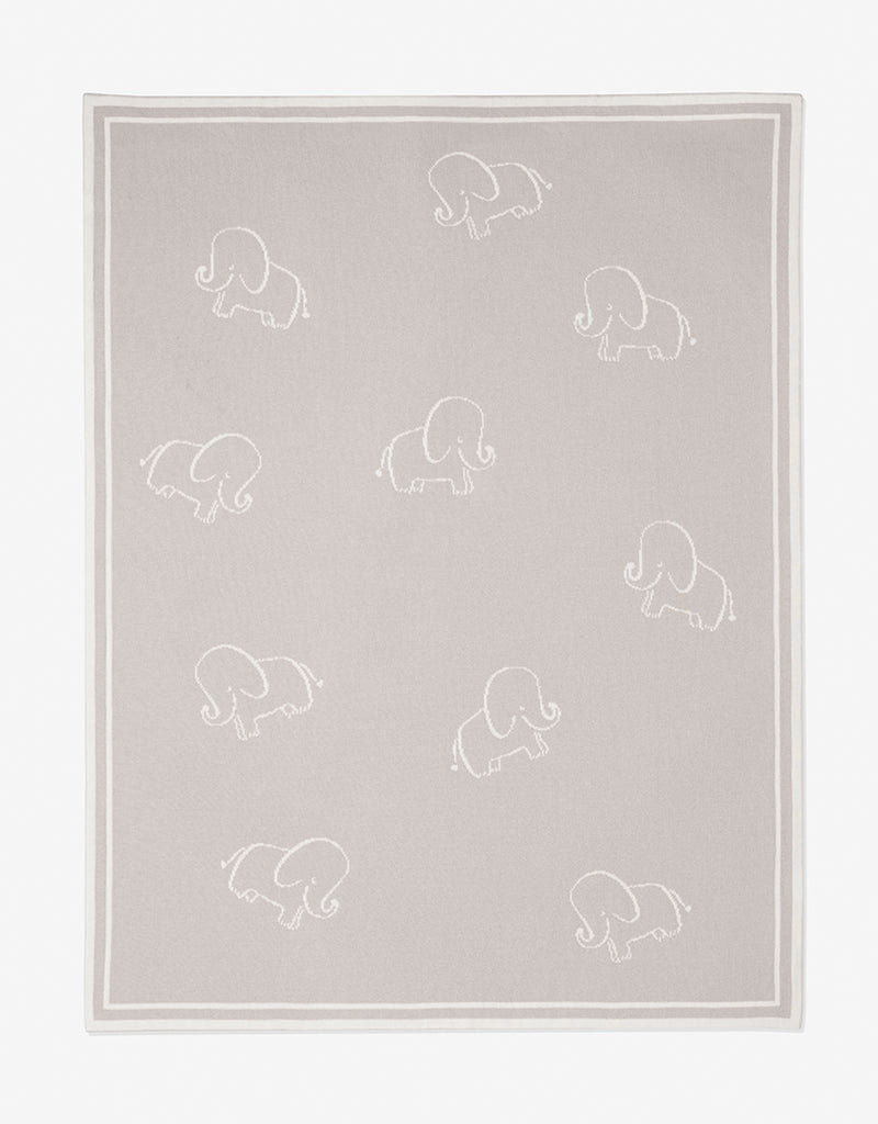 Elegant Baby Elephant All Over Blanket 30x40