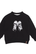 Deux par Deux French Terry Sweatshirt Black Sneaker Print