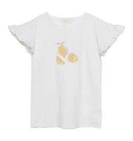 Creamie SALE S/S WHITE T-SHIRT LEMONS