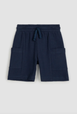 miles the label Miles Automotive Club Navy Knit Shorts