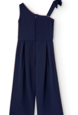 Boboli Navy Jumpsuit w/Red White Blue Side Piping