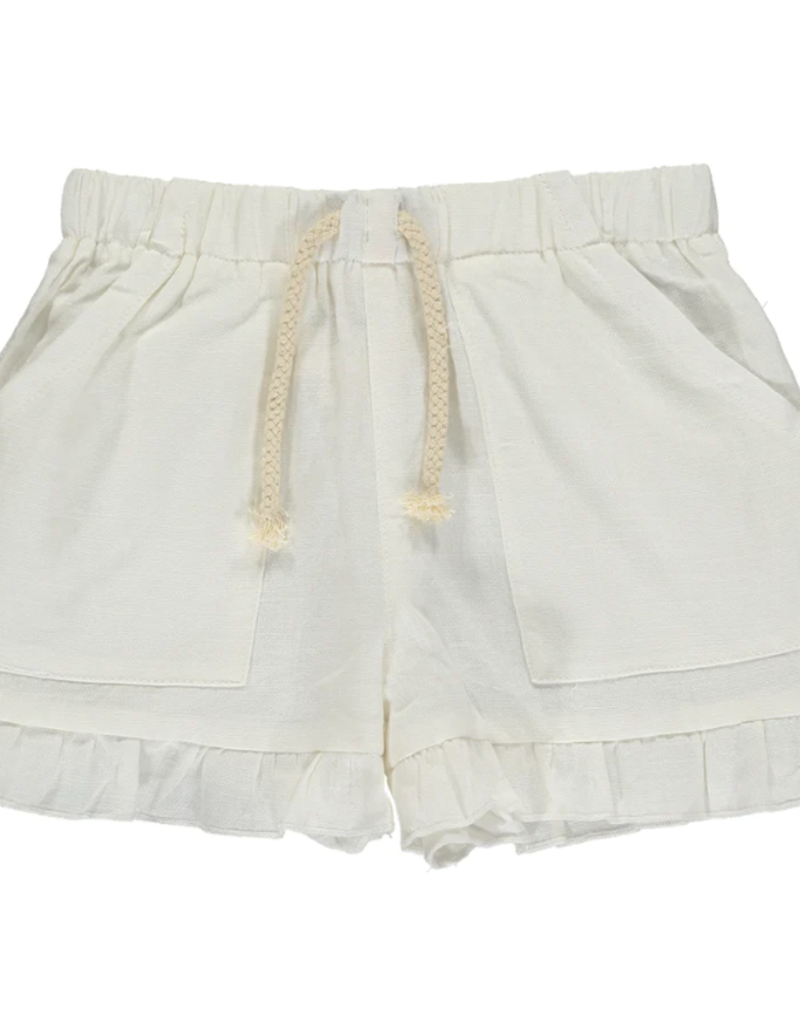 Vignette Brynlee Ruffle Shorts White