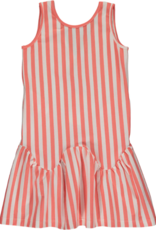 Vignette Leila Dress Coral White Stripe