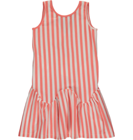 Vignette SALE Leila Dress Coral White Stripe